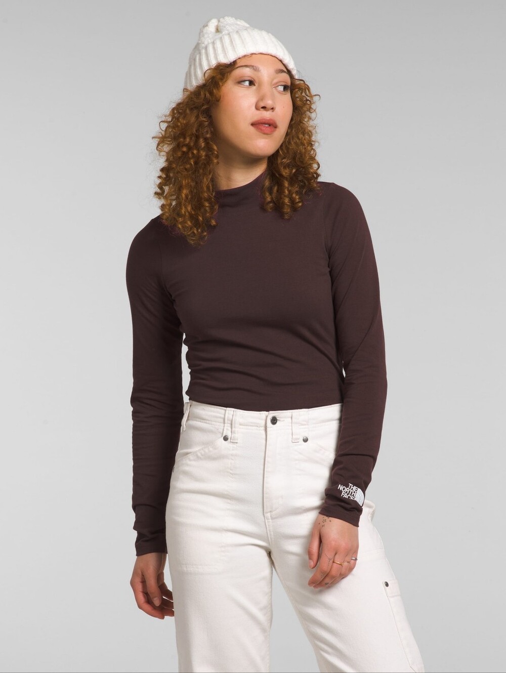 The North Face Evolution Fitted Brown Long Sleeve Top Womens Size Medium